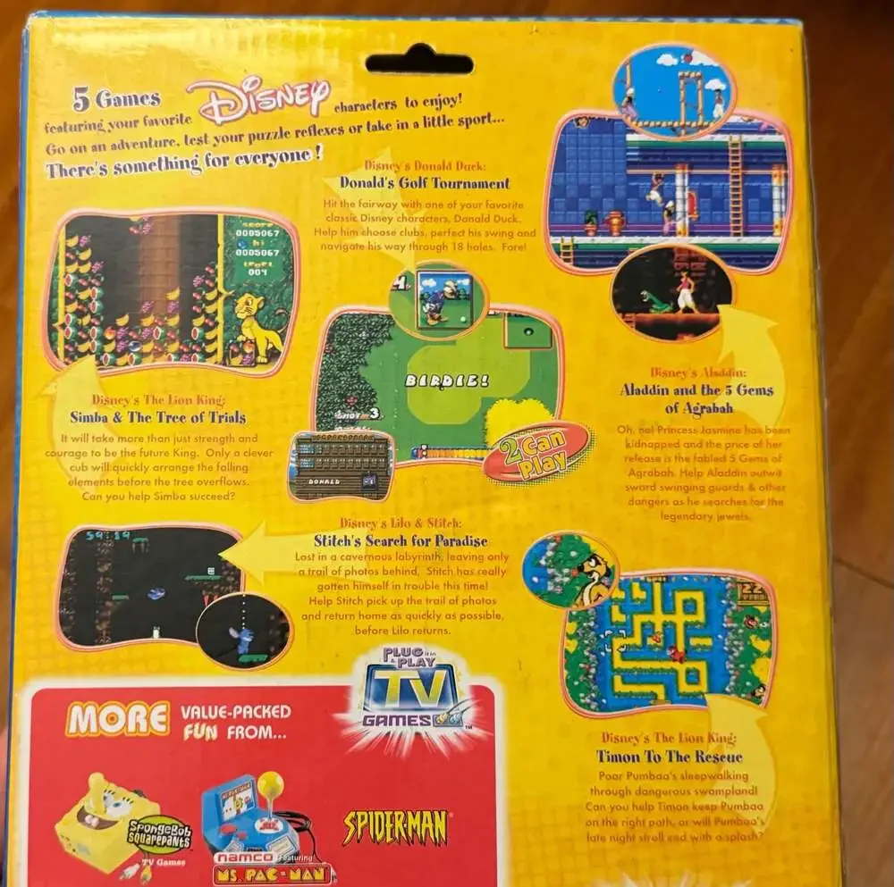 New Disney Plug & Play TV Games - 5 Magical Games for the Entire Family NWT